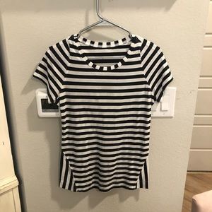 Black and White Striped lululemon top